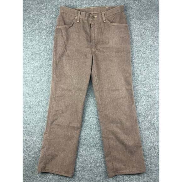 Vintage 70s Maverick Pants Men's 34L Brown Cotton Poly USA Made NOS NWT